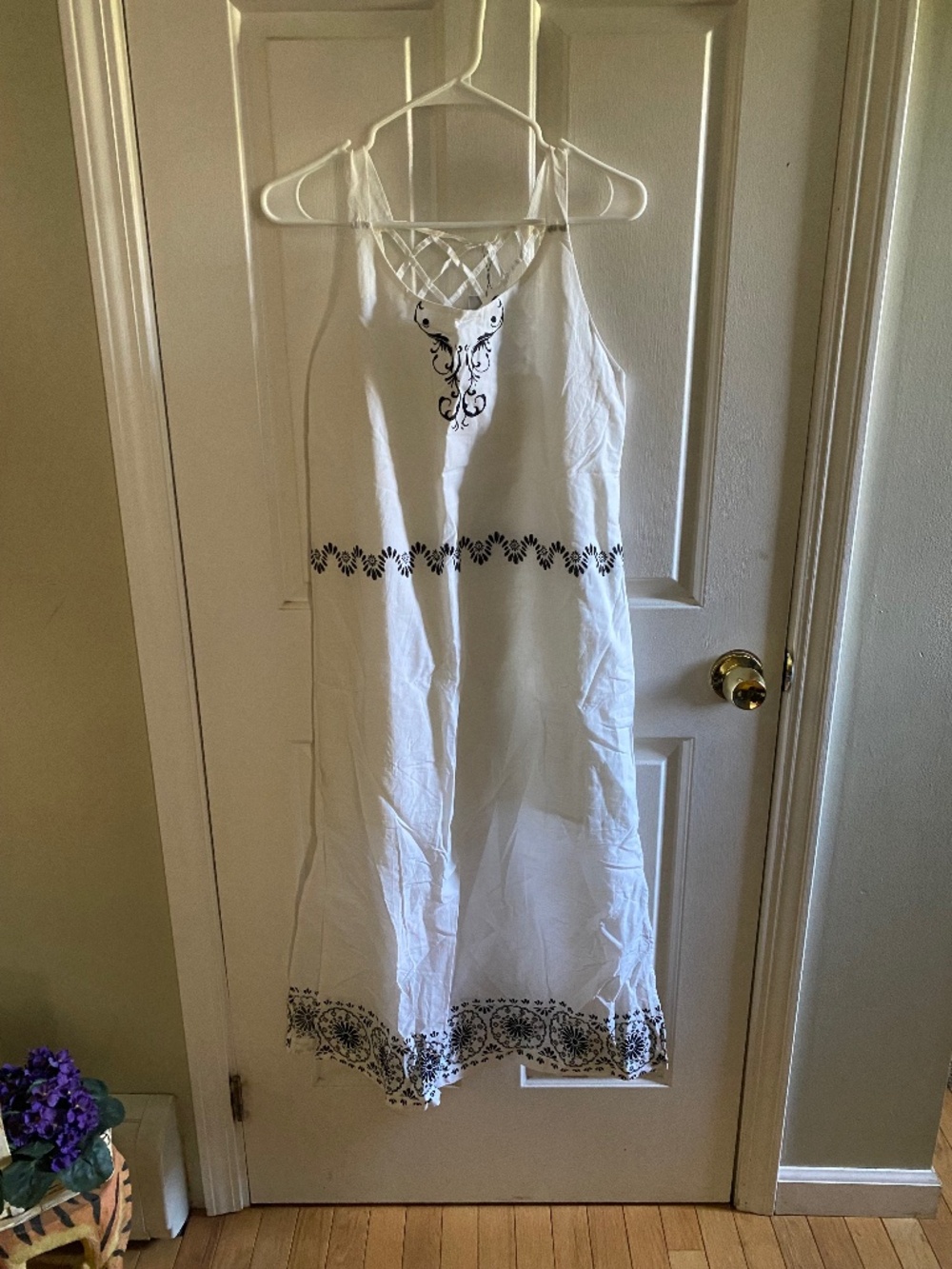 Beautiful white and black dress